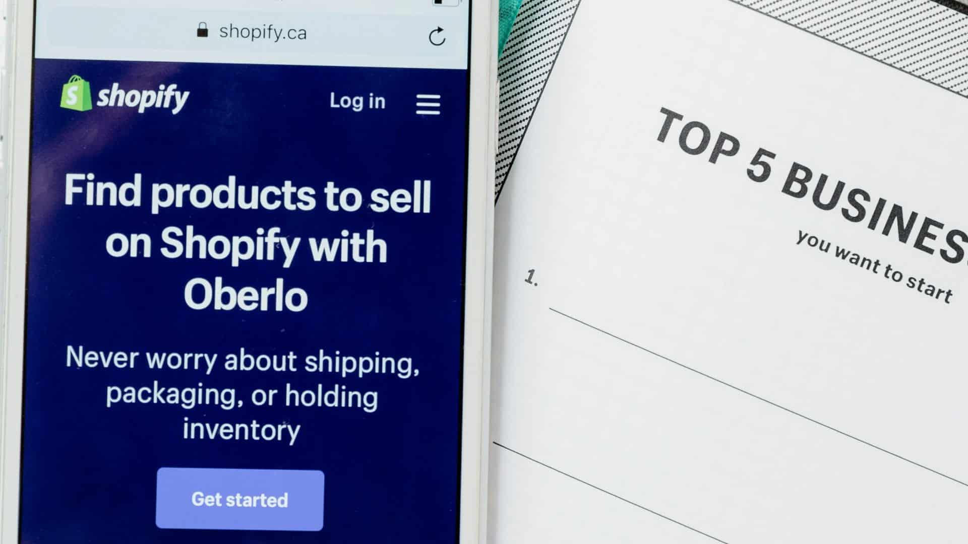 Electronic devices displaying tools that help scale e-commerce businesses.