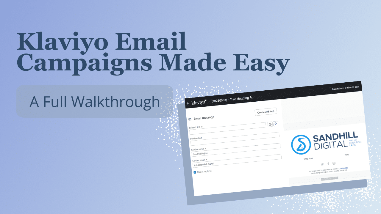 Klaviyo email campaign walkthrough
